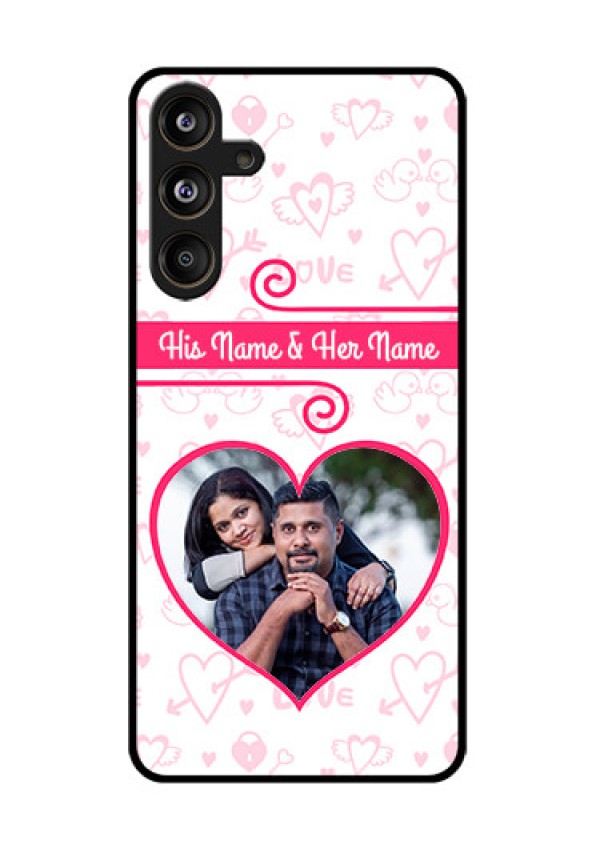 Samsung Galaxy F55 5G Custom Glass Phone CaseHeart Shape Love Design