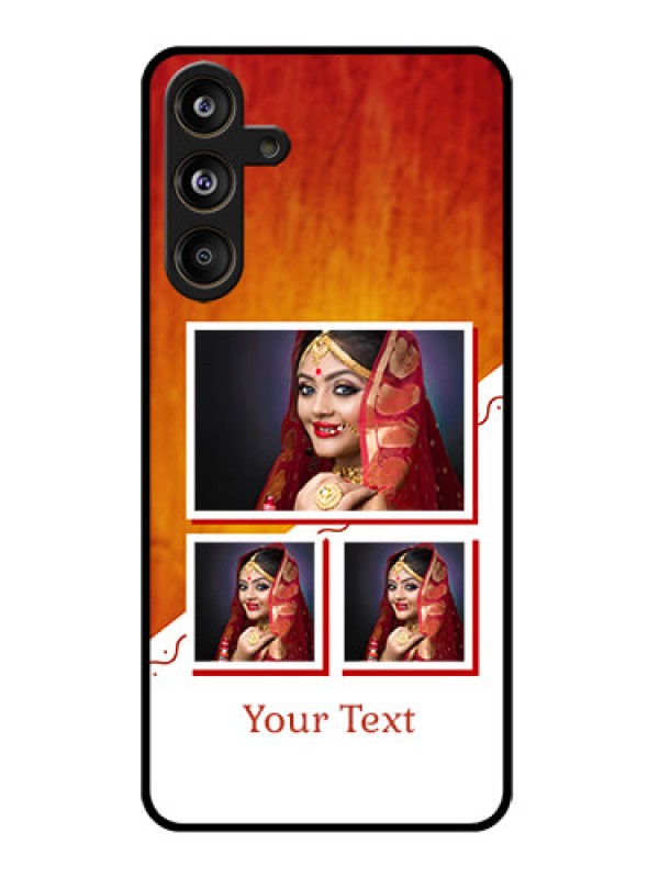 Custom Samsung Galaxy F55 5G Custom Glass Phone CaseWedding Memories Design