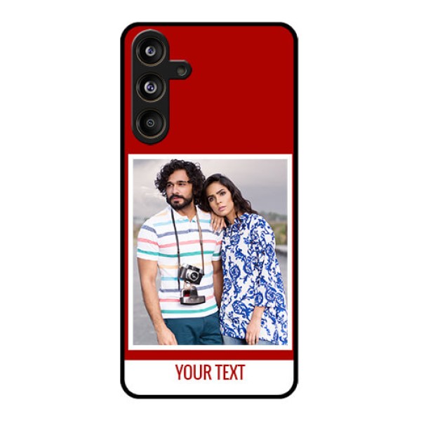 Samsung Galaxy F55 5G Custom Glass Phone CaseRed Color Design