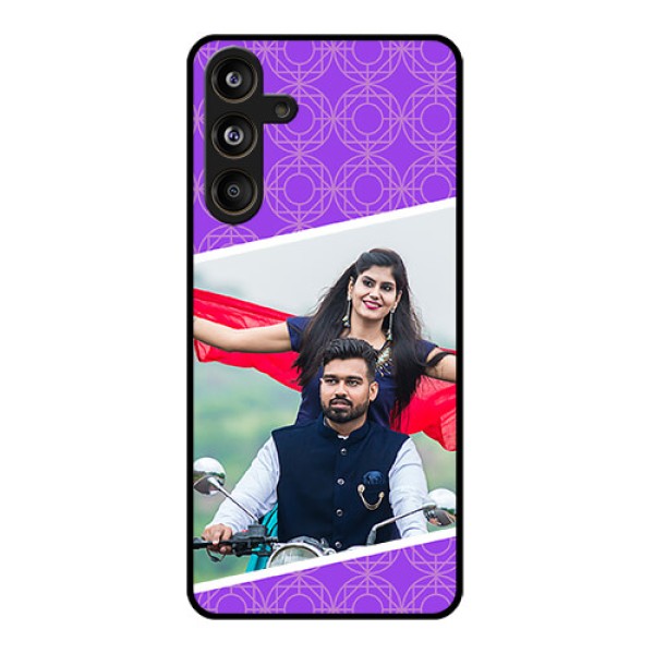 Samsung Galaxy F55 5G Custom Glass Phone CaseViolet Color Pattern Design Samsung Galaxy F55 5G Custom Glass Phone CaseViolet Color Pattern Design