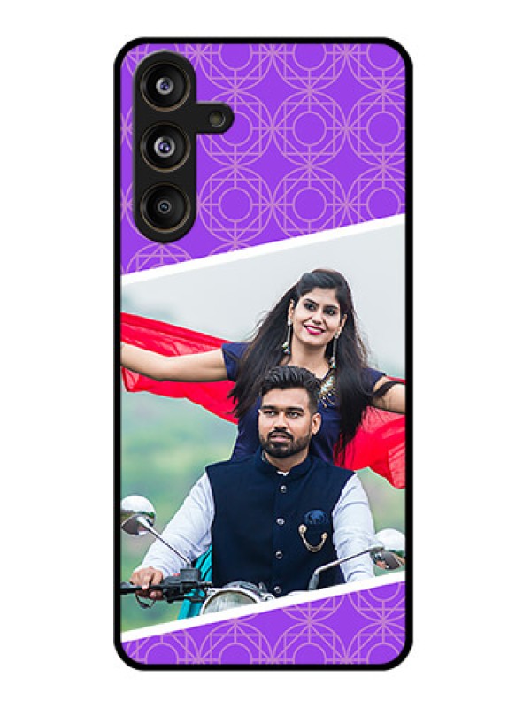 Custom Samsung Galaxy F55 5G Custom Glass Phone CaseViolet Color Pattern Design