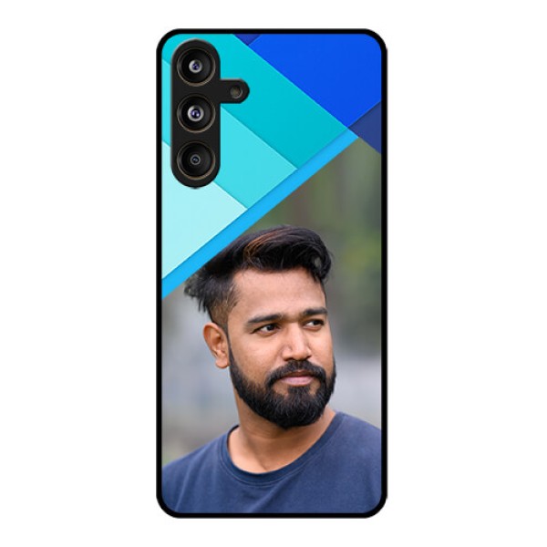 Samsung Galaxy F55 5G Custom Glass Phone CaseBlue Pattern Design