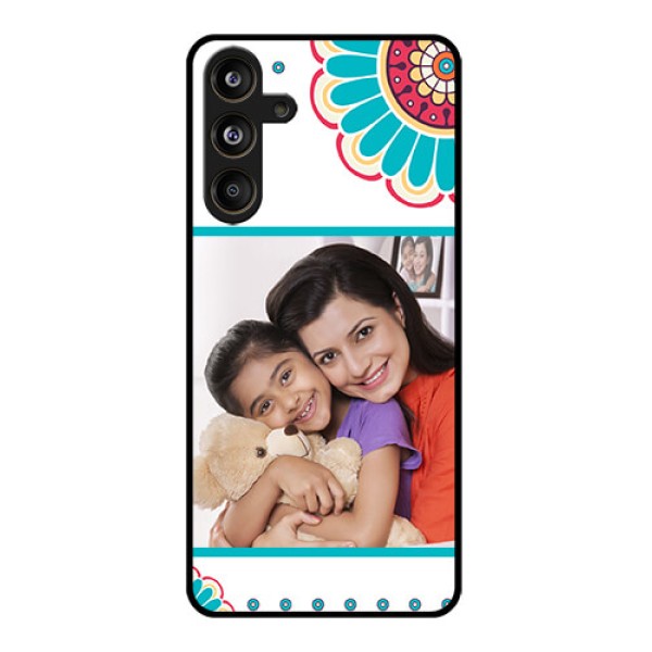 Samsung Galaxy F55 5G Custom Glass Phone CaseFlower Design