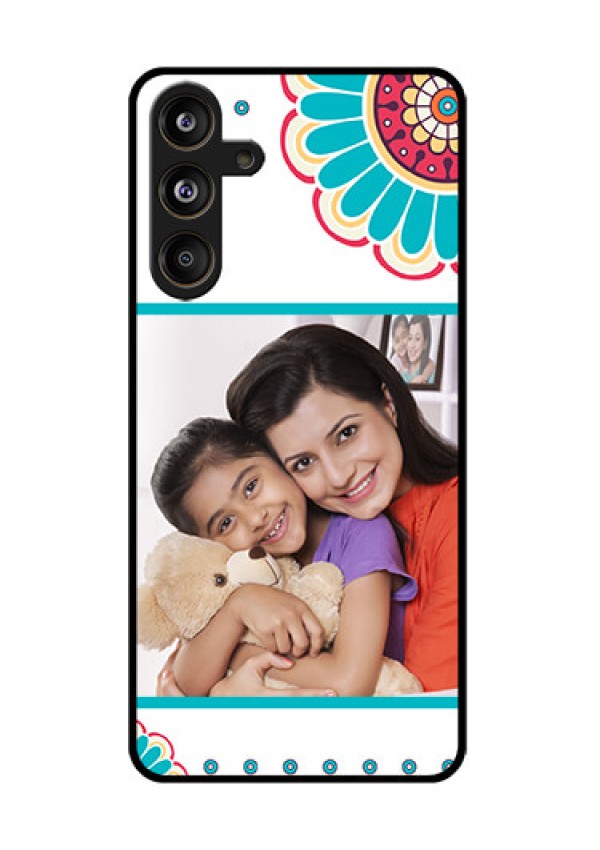 Samsung Galaxy F55 5G Custom Glass Phone CaseFlower Design