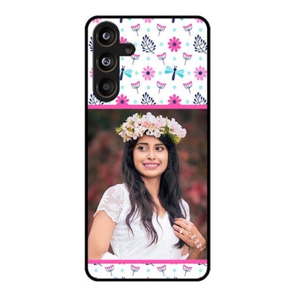 Samsung Galaxy F55 5G Custom Glass Phone CaseColorful Flower Design Samsung Galaxy F55 5G Custom Glass Phone CaseColorful Flower Design