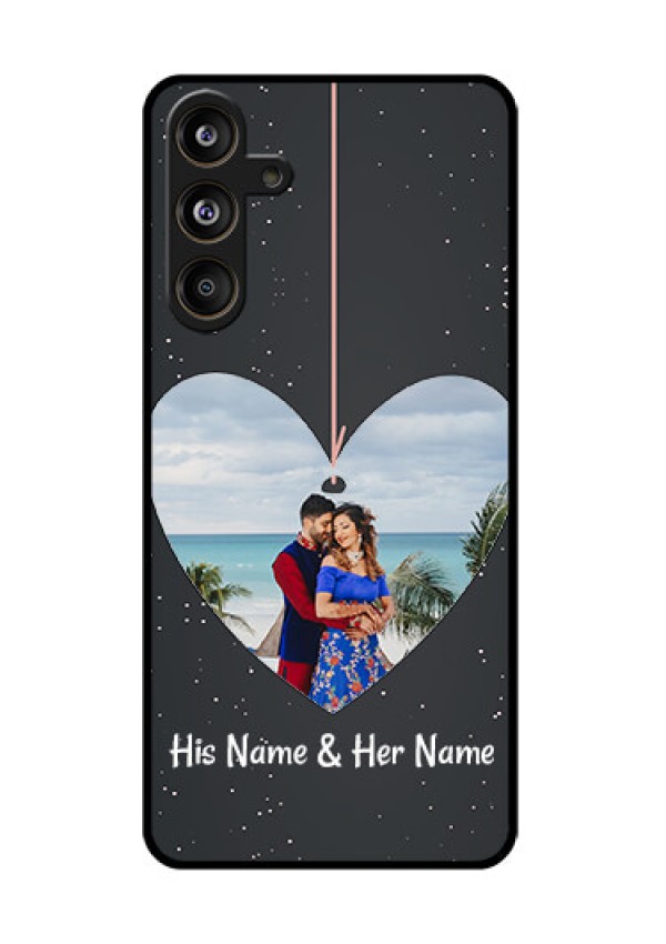 Samsung Galaxy F55 5G Custom Glass Phone CaseHanging Heart Design