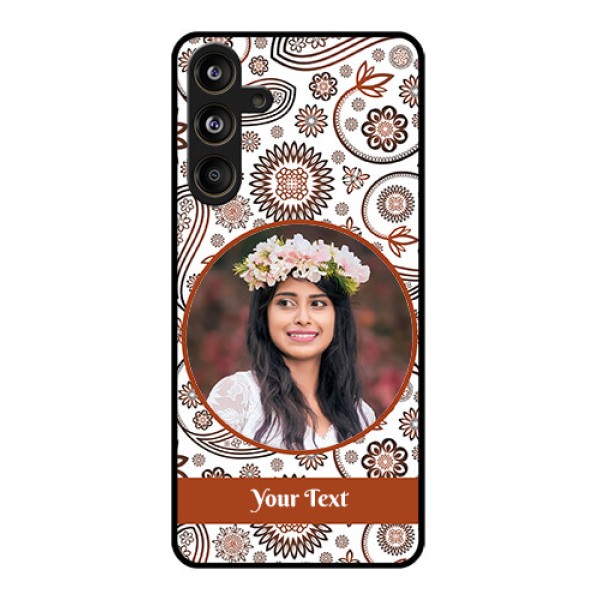 Samsung Galaxy F55 5G Custom Glass Phone CaseAbstract Flower Design