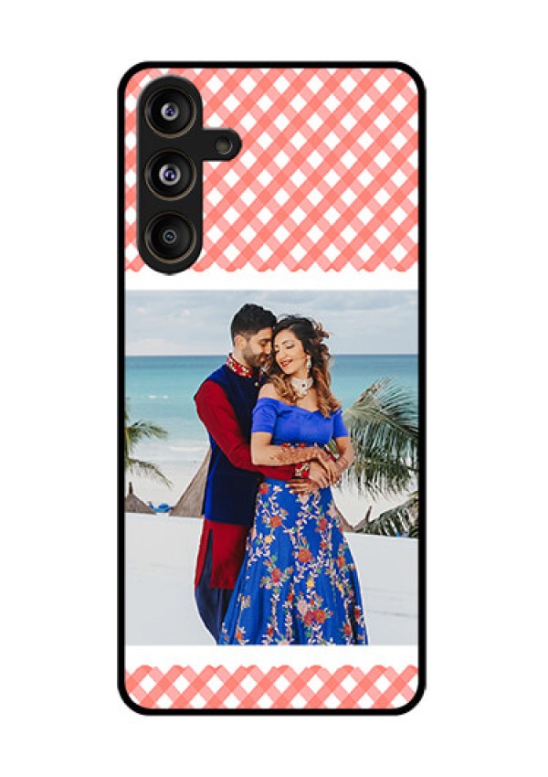 Samsung Galaxy F55 5G Custom Glass Phone CasePink Pattern Design