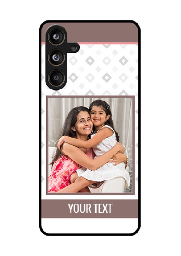 Samsung Galaxy F55 5G Custom Glass Phone CaseSimple Diamond Design