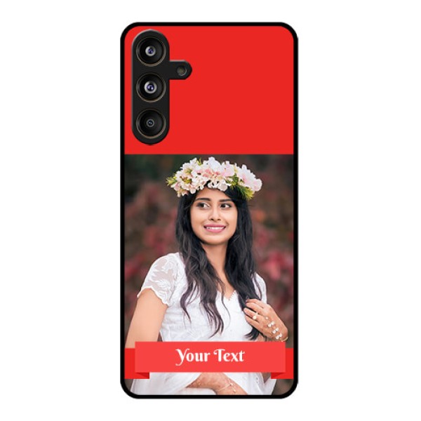 Samsung Galaxy F55 5G Custom Glass Phone CaseSimple Red Color Design Samsung Galaxy F55 5G Custom Glass Phone CaseSimple Red Color Design