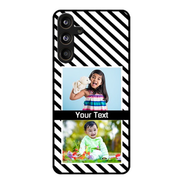 Samsung Galaxy F55 5G Custom Glass Phone CaseBlack And White Stripes Design Samsung Galaxy F55 5G Custom Glass Phone CaseBlack And White Stripes Design