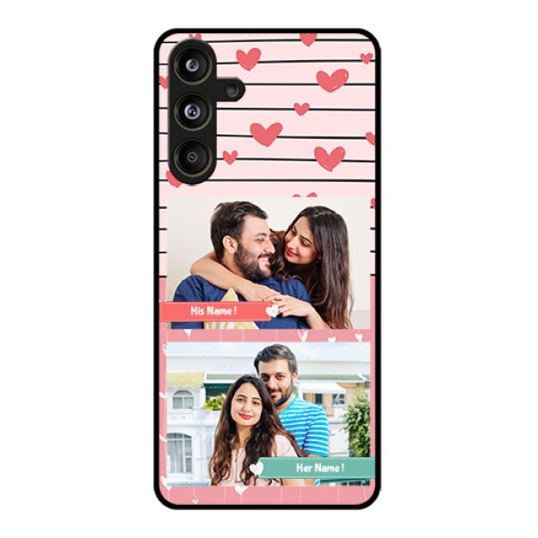 Samsung Galaxy F55 5G Custom Glass Phone CasePhoto With Heart Design Samsung Galaxy F55 5G Custom Glass Phone CasePhoto With Heart Design