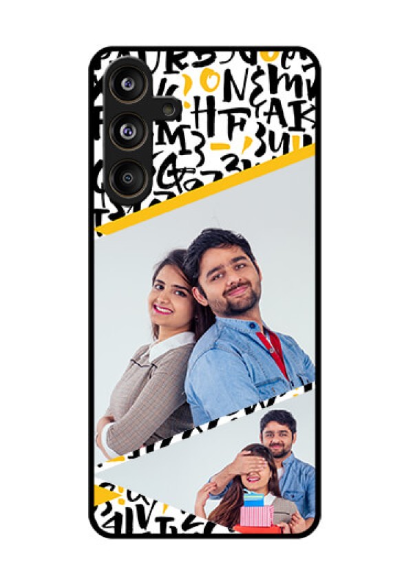 Samsung Galaxy F55 5G Custom Glass Phone CaseLetters Pattern Design