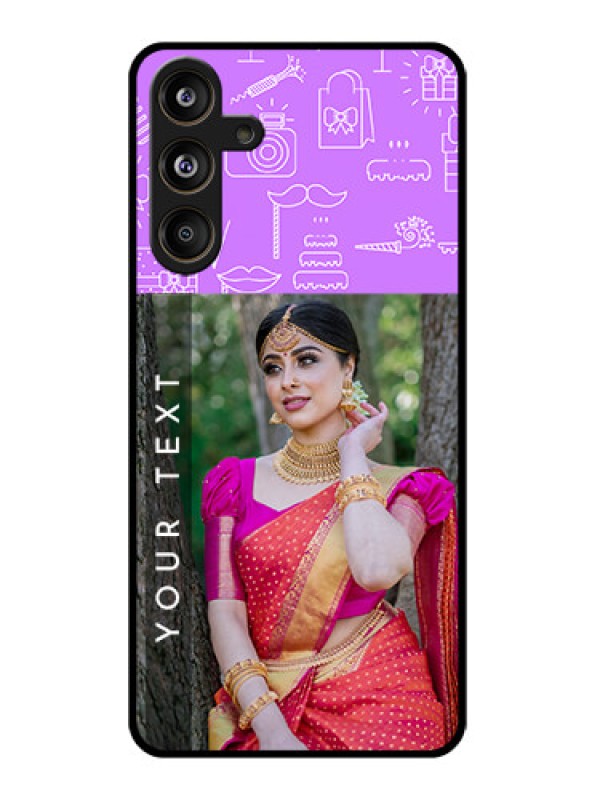 Custom Samsung Galaxy F55 5G Custom Glass Phone CaseBirthday Icons Design