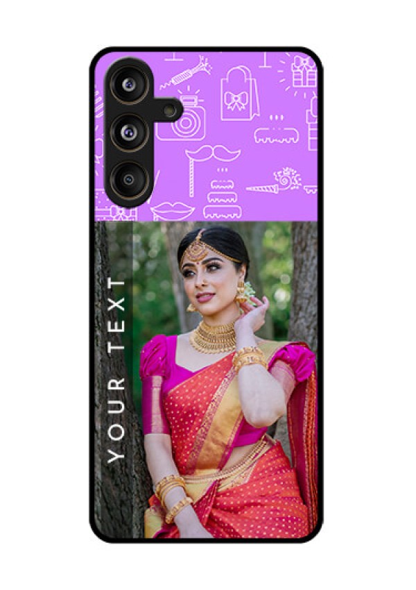 Samsung Galaxy F55 5G Custom Glass Phone CaseBirthday Icons Design