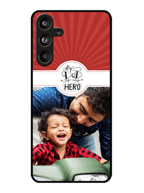 Custom Samsung Galaxy F55 5G Custom Glass Phone CaseMy Dad Hero Design