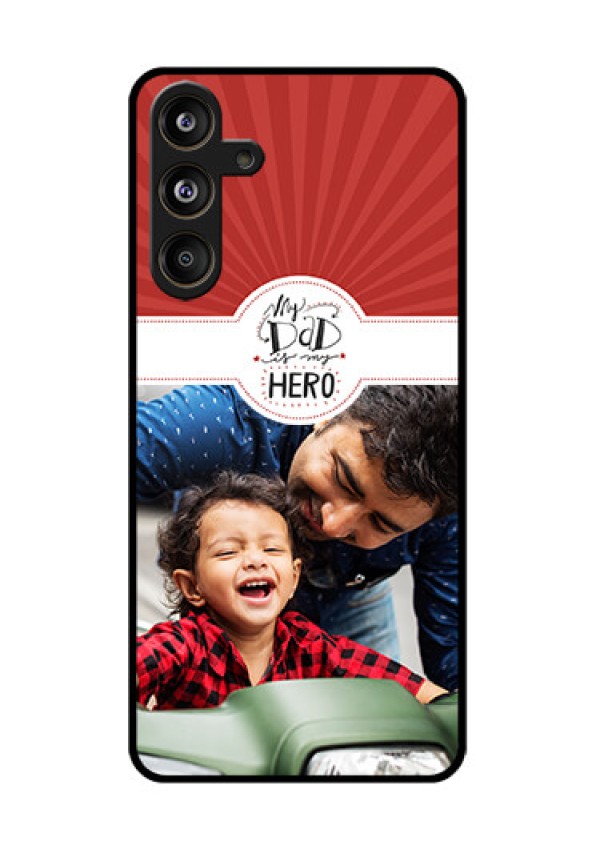 Samsung Galaxy F55 5G Custom Glass Phone CaseMy Dad Hero Design