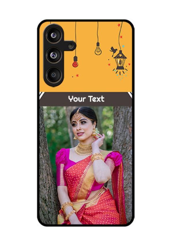 Samsung Galaxy F55 5G Custom Glass Phone CaseWith Family Picture And Icons