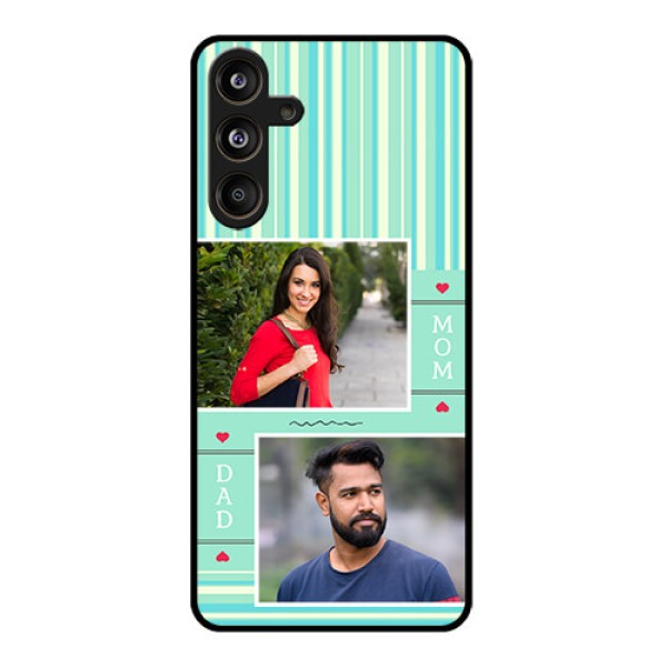 Samsung Galaxy F55 5G Custom Glass Phone CaseMom and Dad Pic Design Samsung Galaxy F55 5G Custom Glass Phone CaseMom and Dad Pic Design