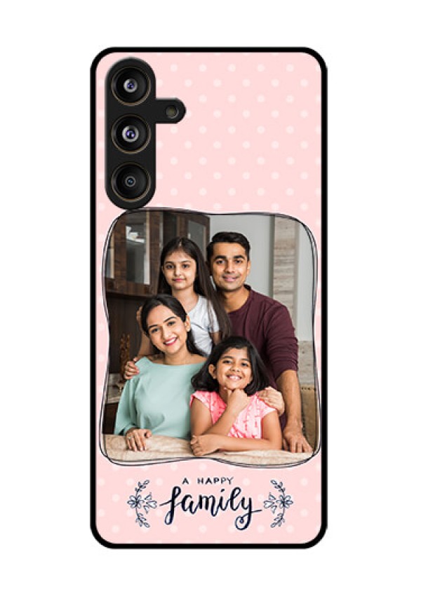 Samsung Galaxy F55 5G Custom Glass Phone CaseFamily With Dots Design