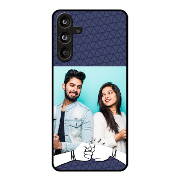 Samsung Galaxy F55 5G Custom Glass Phone CaseWith Best Friends Design Samsung Galaxy F55 5G Custom Glass Phone CaseWith Best Friends Design