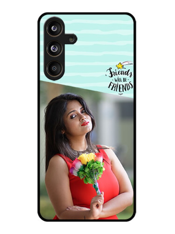 Custom Samsung Galaxy F55 5G Custom Glass Phone CaseFriends Picture Icon Design