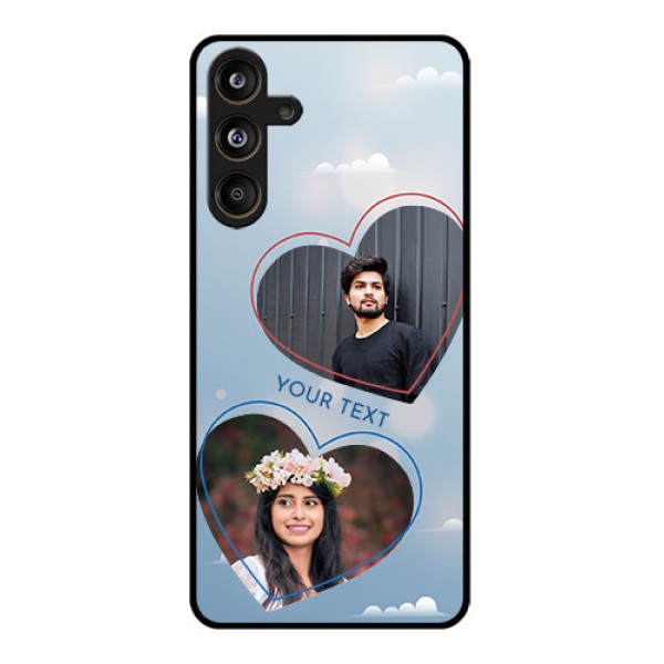 Samsung Galaxy F55 5G Custom Glass Phone CaseBlue Color Couple Design Samsung Galaxy F55 5G Custom Glass Phone CaseBlue Color Couple Design