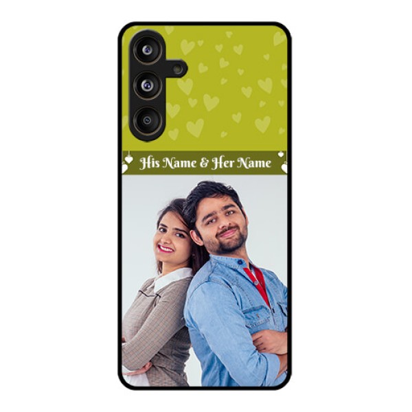 Samsung Galaxy F55 5G Custom Glass Phone CaseYou and Me Heart Design Samsung Galaxy F55 5G Custom Glass Phone CaseYou and Me Heart Design
