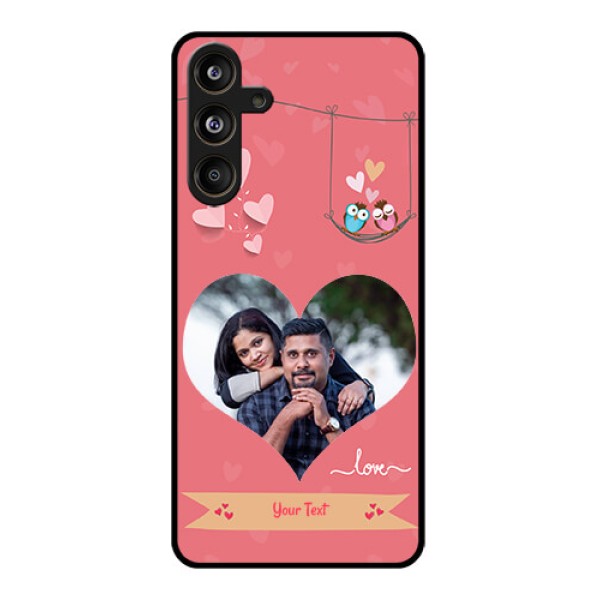 Samsung Galaxy F55 5G Custom Glass Phone CasePeach Color Love Design Samsung Galaxy F55 5G Custom Glass Phone CasePeach Color Love Design
