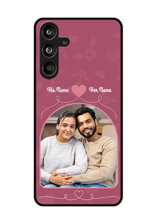 Samsung Galaxy F55 5G Custom Glass Phone CaseLove Floral Design