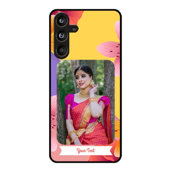 Samsung Galaxy F55 5G Custom Glass Phone Case3 Image With Vintage Floral Design