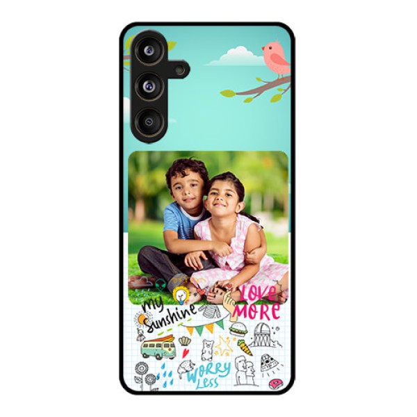 Samsung Galaxy F55 5G Custom Glass Phone CaseDoodle Love Design