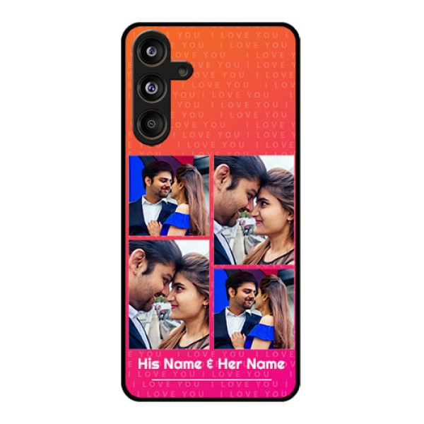 Samsung Galaxy F55 5G Custom Glass Phone CaseI Love You Pink Design