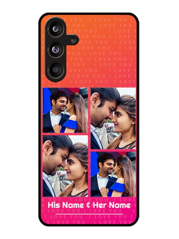 Custom Samsung Galaxy F55 5G Custom Glass Phone CaseI Love You Pink Design