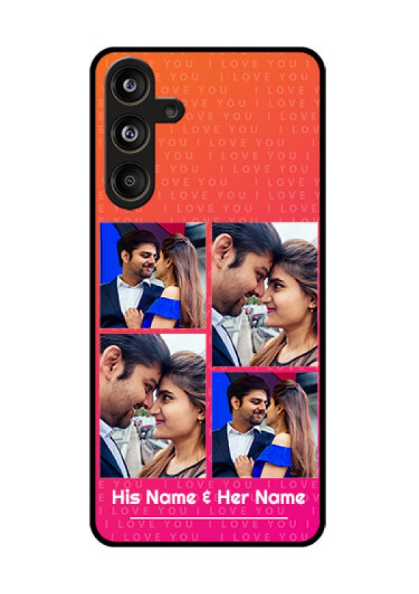 Samsung Galaxy F55 5G Custom Glass Phone CaseI Love You Pink Design