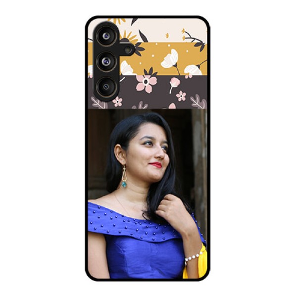 Samsung Galaxy F55 5G Custom Glass Phone CaseStylish Floral Design Samsung Galaxy F55 5G Custom Glass Phone CaseStylish Floral Design
