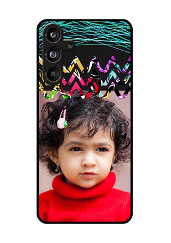 Samsung Galaxy F55 5G Custom Glass Phone CaseNeon Abstract Design