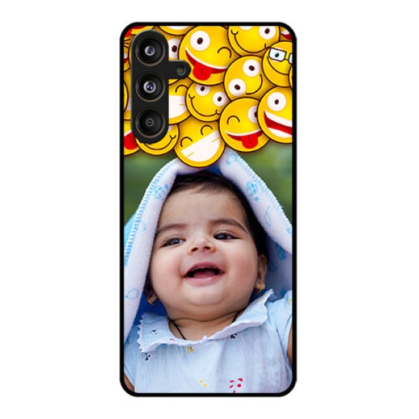 Samsung Galaxy F55 5G Custom Glass Phone CaseWith Smiley Emoji Design Samsung Galaxy F55 5G Custom Glass Phone CaseWith Smiley Emoji Design
