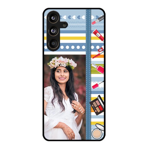 Samsung Galaxy F55 5G Custom Glass Phone CaseMakeup Icons Design Samsung Galaxy F55 5G Custom Glass Phone CaseMakeup Icons Design