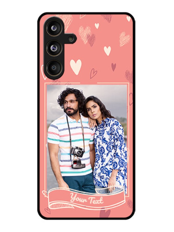 Custom Samsung Galaxy F55 5G Custom Glass Phone CaseLove Doodle Art Design