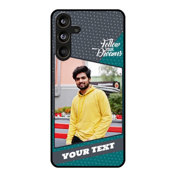 Samsung Galaxy F55 5G Custom Glass Phone CaseBackground Pattern Design With Quote Samsung Galaxy F55 5G Custom Glass Phone CaseBackground Pattern Design With Quote