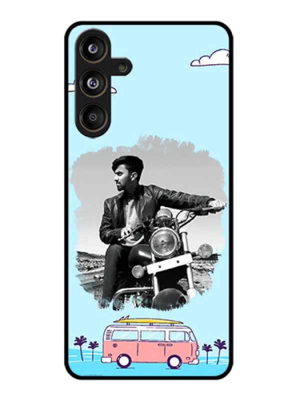 Custom Samsung Galaxy F55 5G Custom Glass Phone CaseTravel and Adventure Design