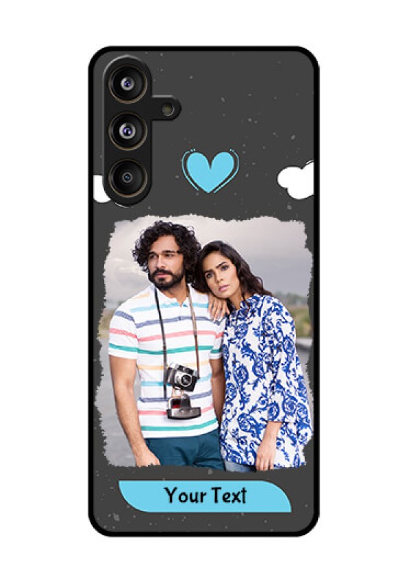 Samsung Galaxy F55 5G Custom Glass Phone CaseSplashes With Love Doodles Design
