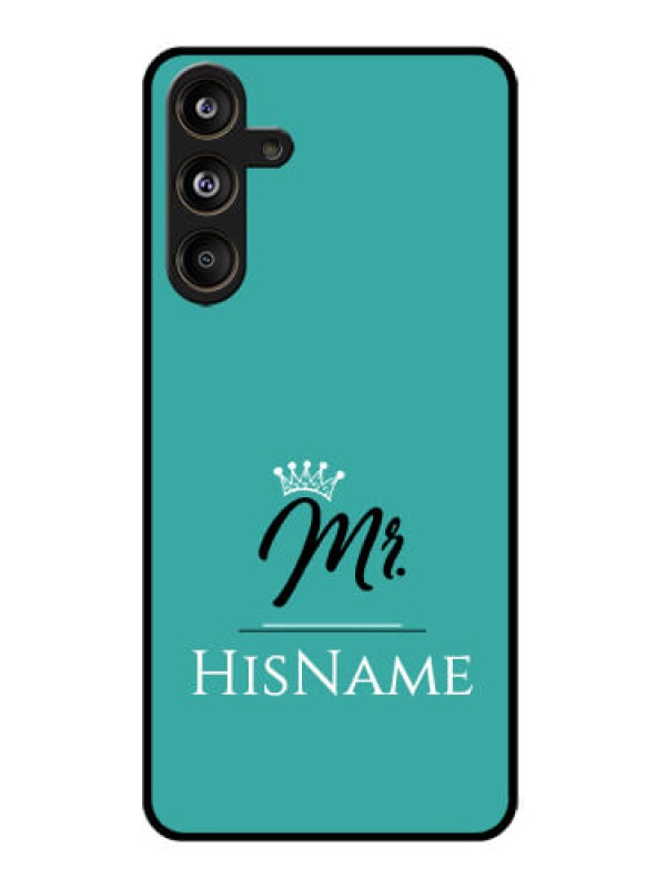 Custom Samsung Galaxy F55 5G Custom Glass Phone CaseMr With Name Design