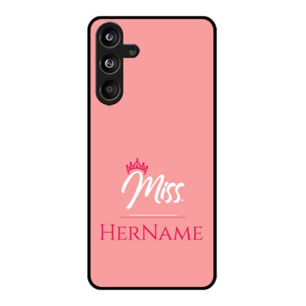 Samsung Galaxy F55 5G Custom Glass Phone CaseMrs With Name Design