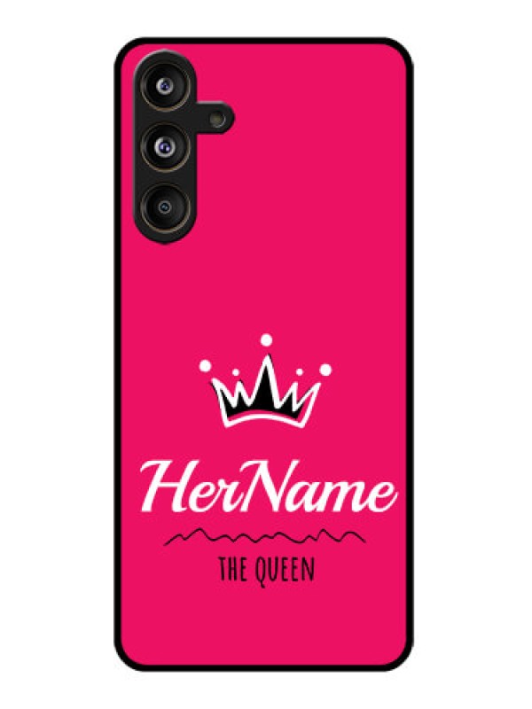 Custom Samsung Galaxy F55 5G Custom Glass Phone CaseQueen With Name Design