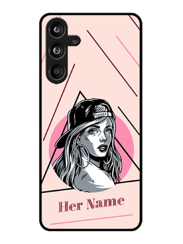 Custom Samsung Galaxy F55 5G Custom Glass Phone CaseRockstar Girl Design