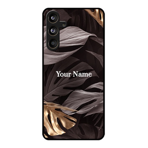 Samsung Galaxy F55 5G Custom Glass Phone CaseWild Leaves Digital Paint Design