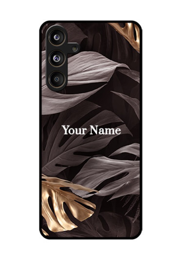 Samsung Galaxy F55 5G Custom Glass Phone CaseWild Leaves Digital Paint Design