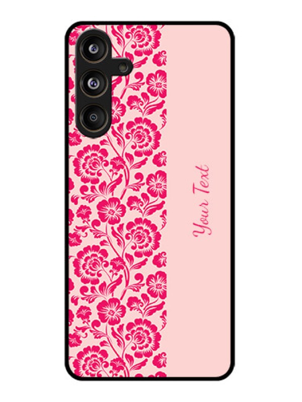 Custom Samsung Galaxy F55 5G Custom Glass Phone CaseAttractive Floral Pattern Design